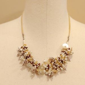 Vintage beaded shell necklace